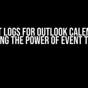 Audit Logs for Outlook Calendar: Unlocking the Power of Event Tracking