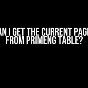 How Can I Get the Current Page Index from PrimeNG Table?