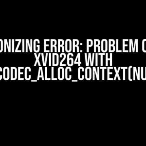 The Agonizing Error: Problem Opening Xvid264 with Avcodec_alloc_context(NULL)